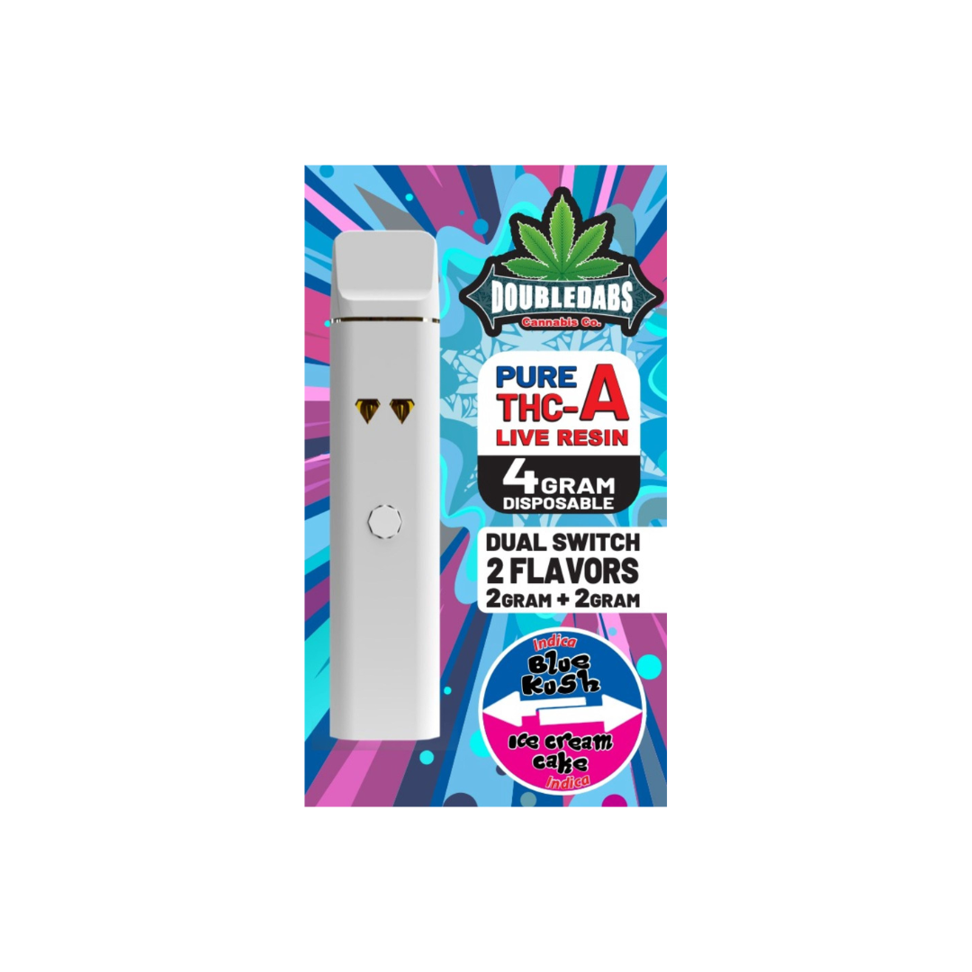 DoubleDabs THCA Live Resin Dual Flavor Vape 4gms