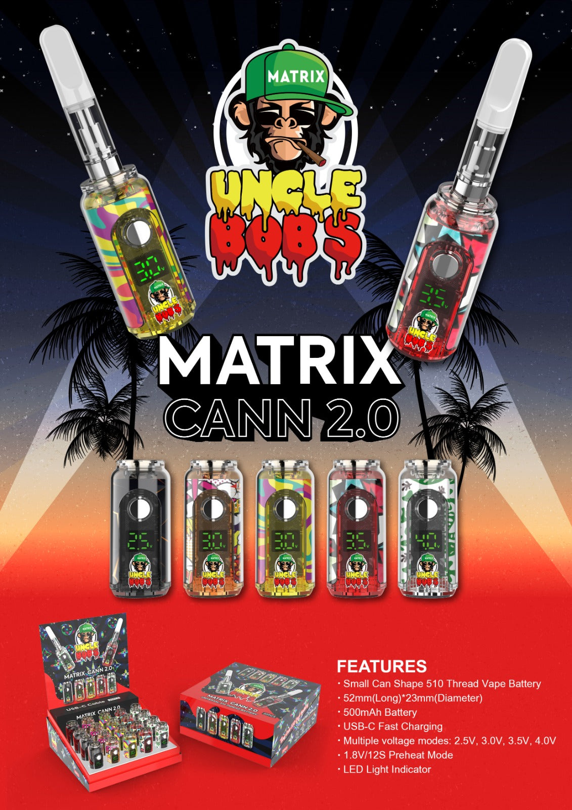 Uncle Bob's Matrix CANN 2.0 510 Battery