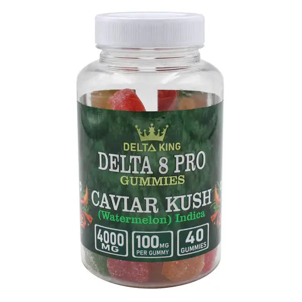 PRO Delta 8 Gummies 40ct Caviar Kush Indica by Delta King