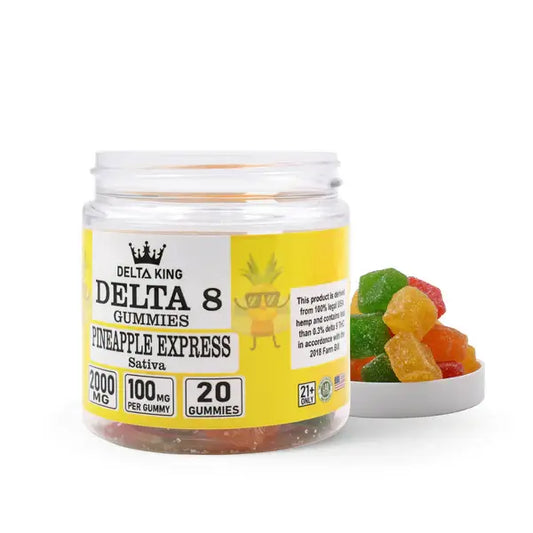 Pineapple Express Delta8 Gummies 20ct Sativa Strains by Delta King