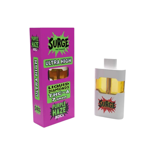 Surge Liquid Diamonds THC-A Live Resin 7gm Disposable - Purple Haze Indica