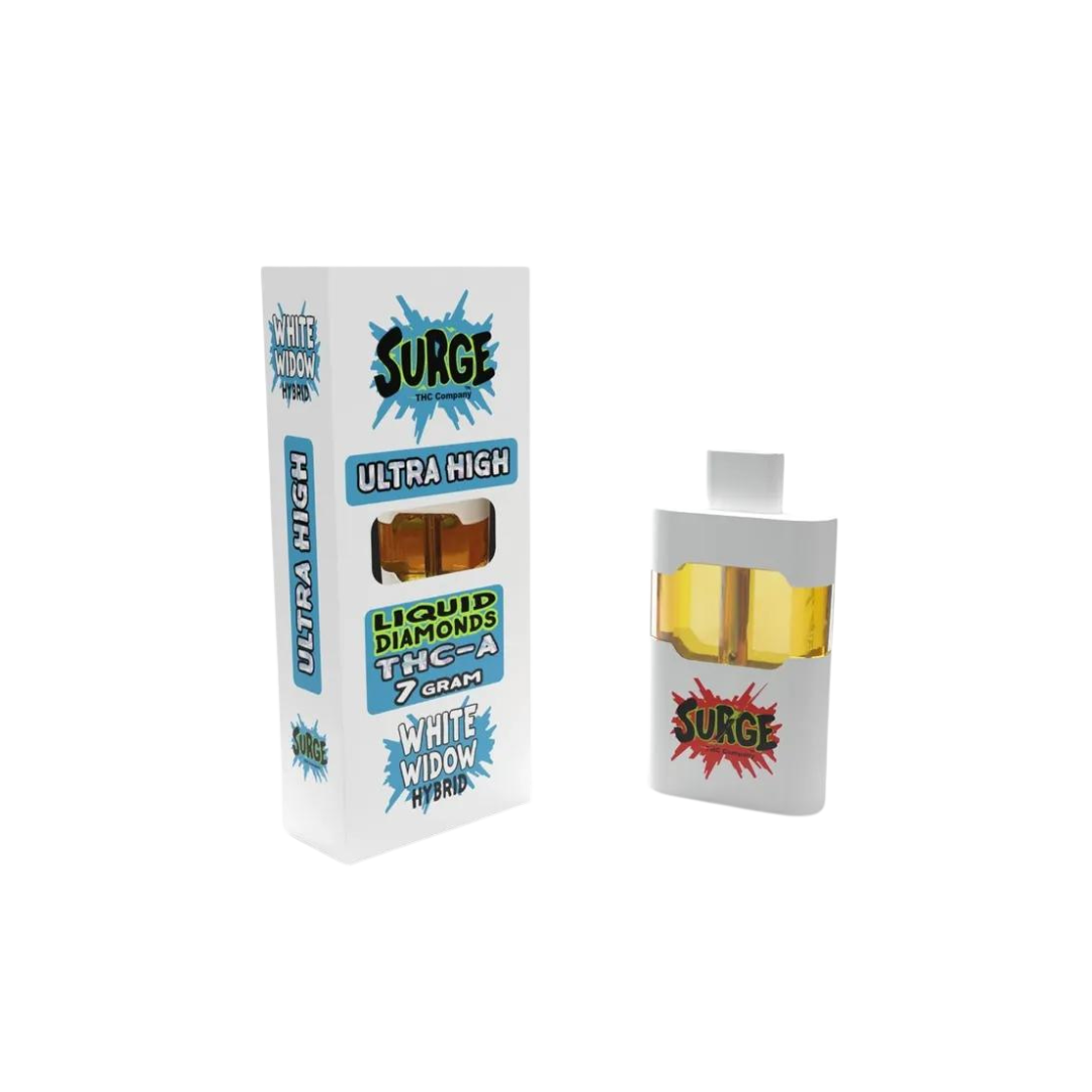 Surge Liquid Diamonds THC-A Live Resin 7gm Disposable - White Widow Hybrid