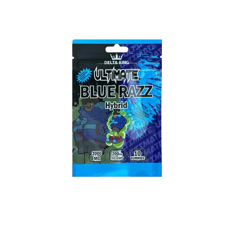 Delta King Ultimate THC Gummies 2000mg Hybrid Cannabis Strain 10ct.