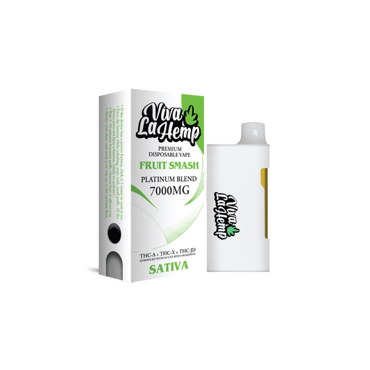 Viva La Hemp Platinum Blend – Disposable Vape 7ML Fruit Smash – Sativa