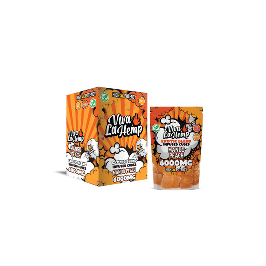 Viva La Hemp - Exotic Blend D8+CBN+HHC Mango Peach Gummies 6000mg