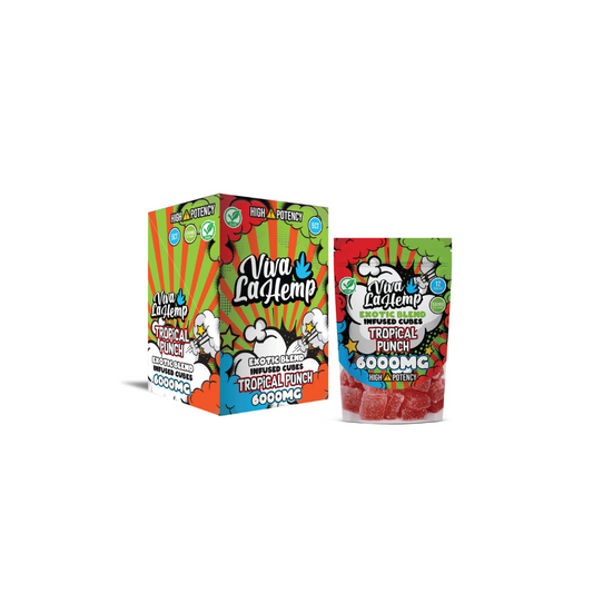 Viva La Hemp - Exotic Blend D8+CBN+HHC Tropical Punch Gummies 6000mg