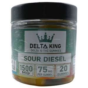 Delta King Delta 10 Gummies 20Ct (1500mg-jar)