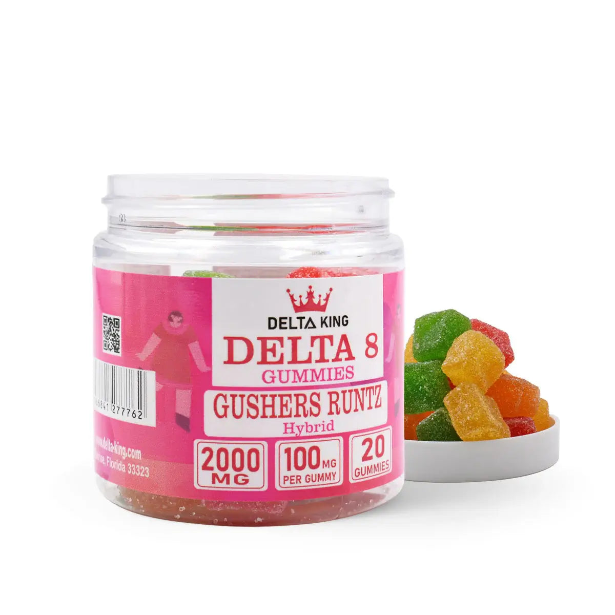 Gushers Runtz Delta 8 Gummies 20ct Hybrid Strains by Delta King