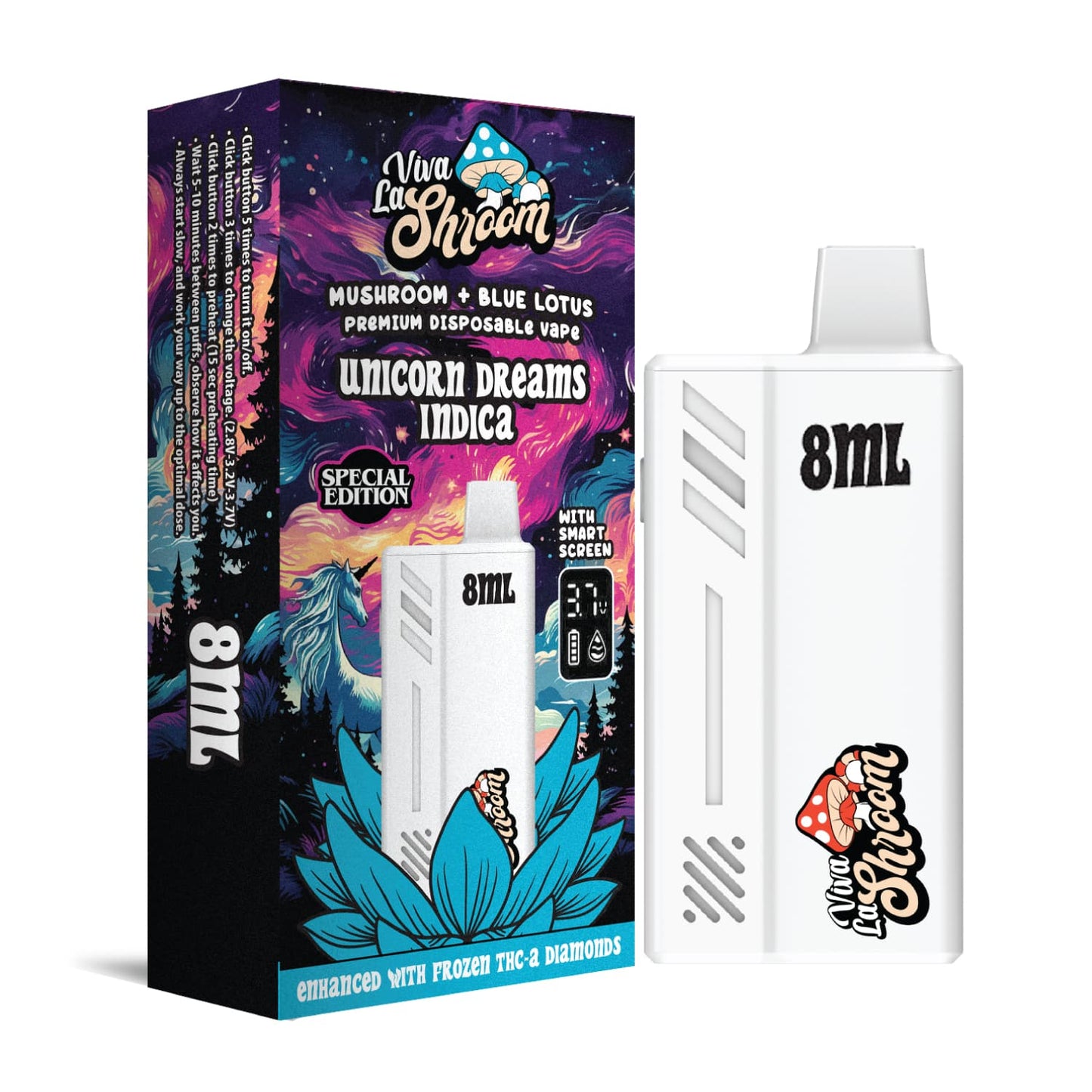 Mushroom-Blue-Lotus-_-Disposable-Vape-8ML-Unicorn-Dream-Indica