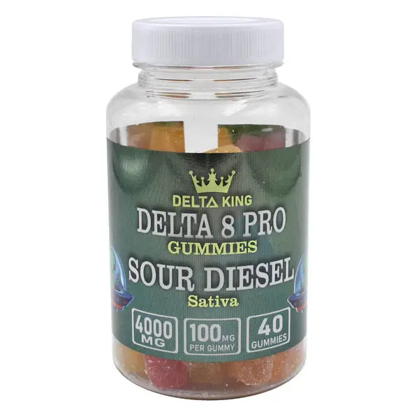 PRO Delta 8 Gummies 40ct Sour Diesel Sativa by Delta King