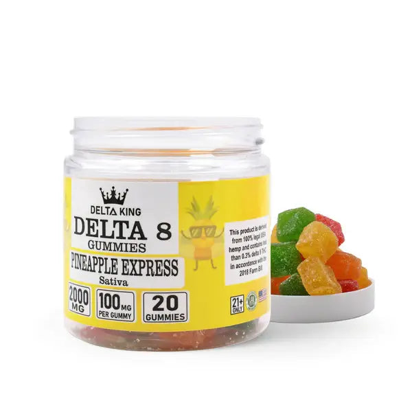 Pineapple Express Delta8 Gummies 20ct Sativa Strains by Delta King