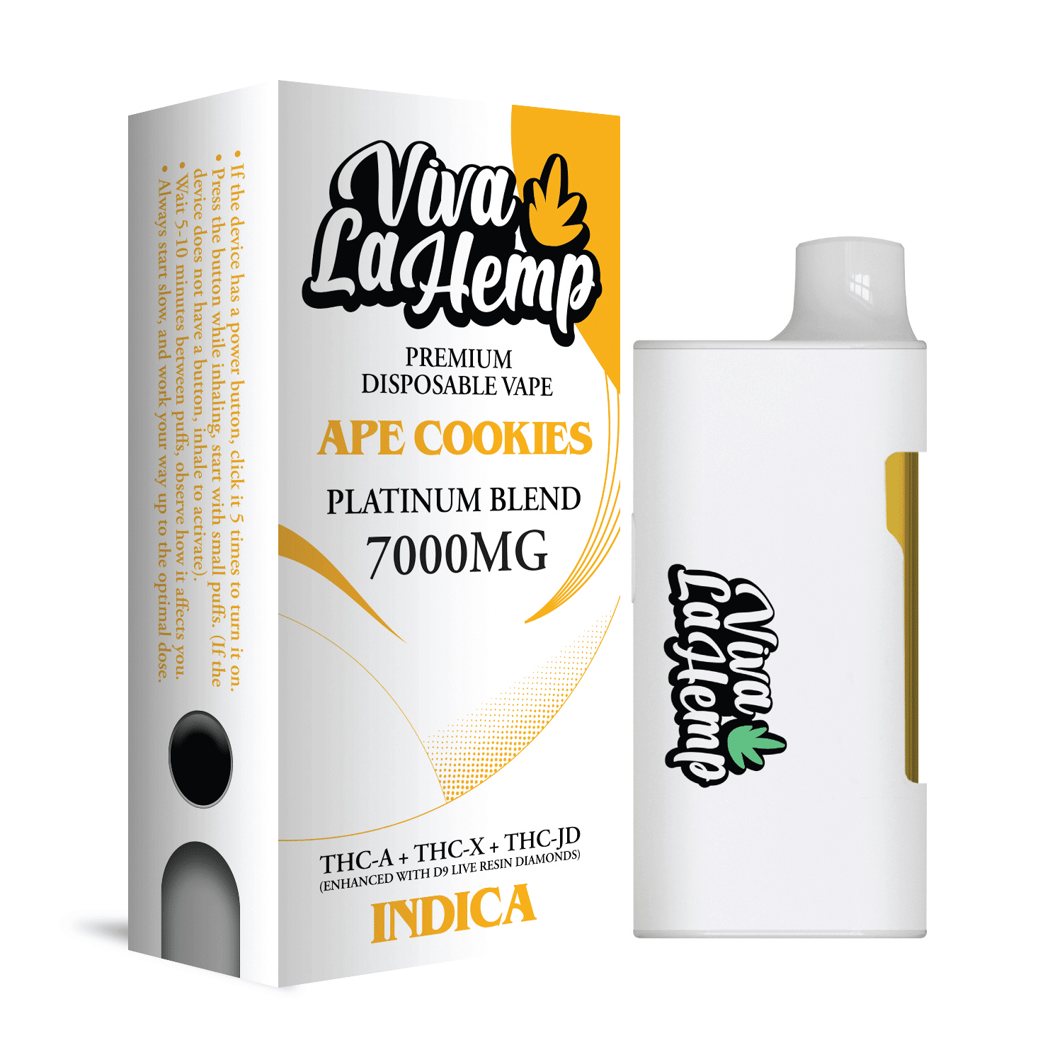 Viva La Hemp - Platinum Blend Disposable Vapes 7000 MG Viva La Hemp - Platinum Blend Disposable Vapes 7000 MG