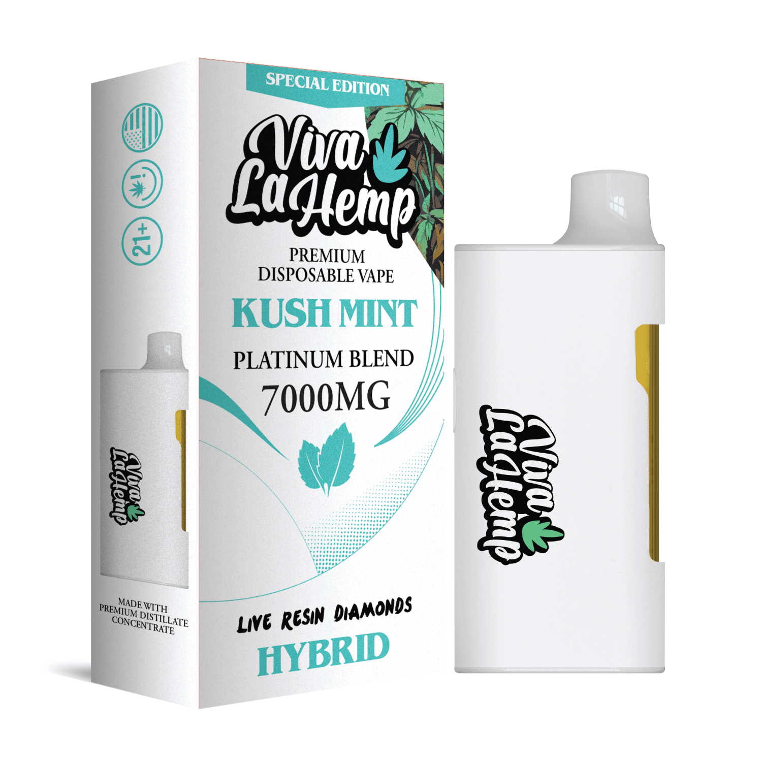 Viva La Hemp - Platinum Blend Disposable Vapes 7000 MG Viva La Hemp - Platinum Blend Disposable Vapes 7000 MG