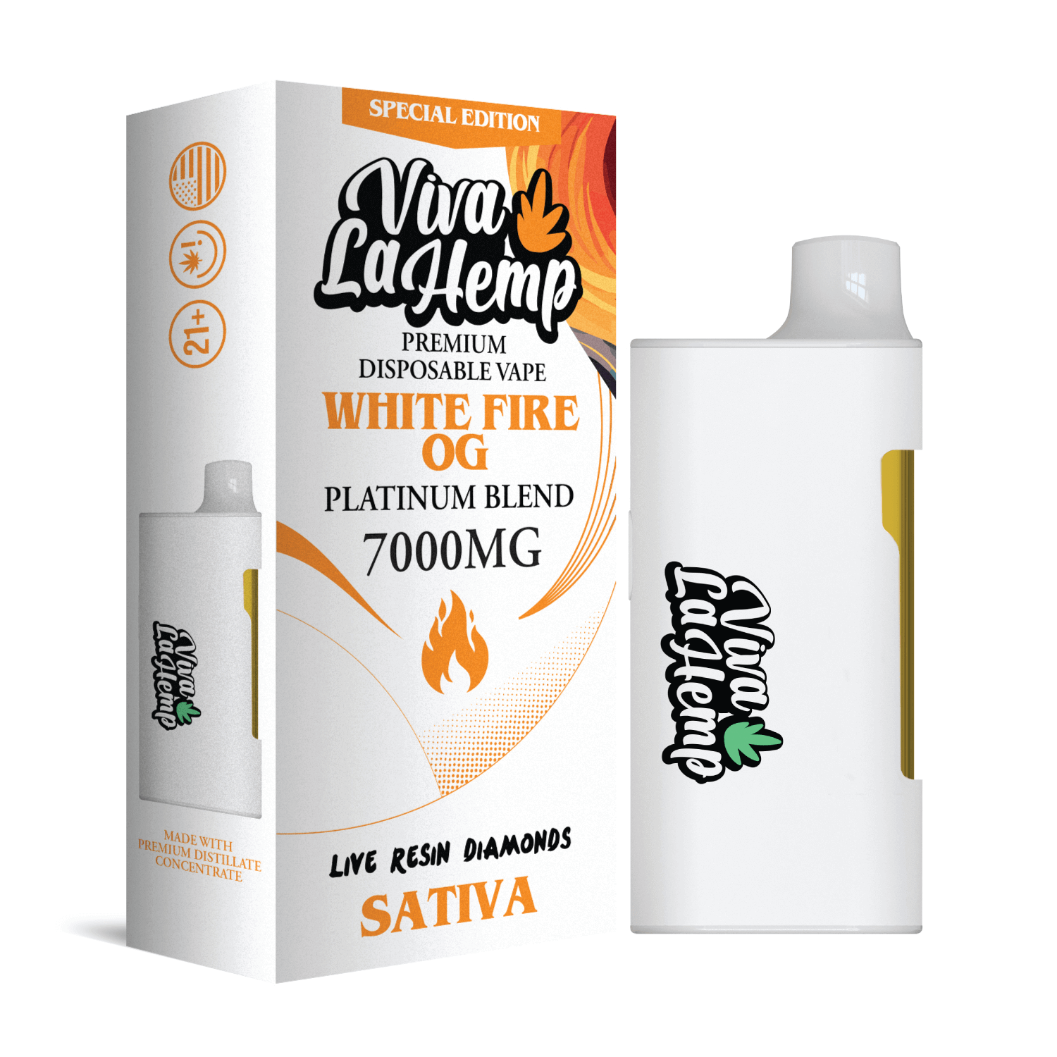 viva disposable vape Viva La Hemp Platinum Blend Disposable Vape 9g main image 0