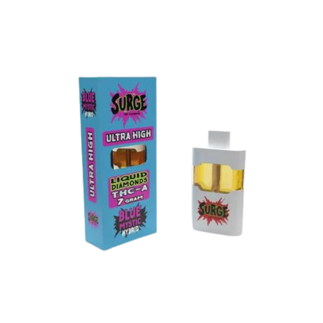 Surge Liquid Diamonds THC-A Live Resin 7gm Disposable - Blue Mystic Hybrid