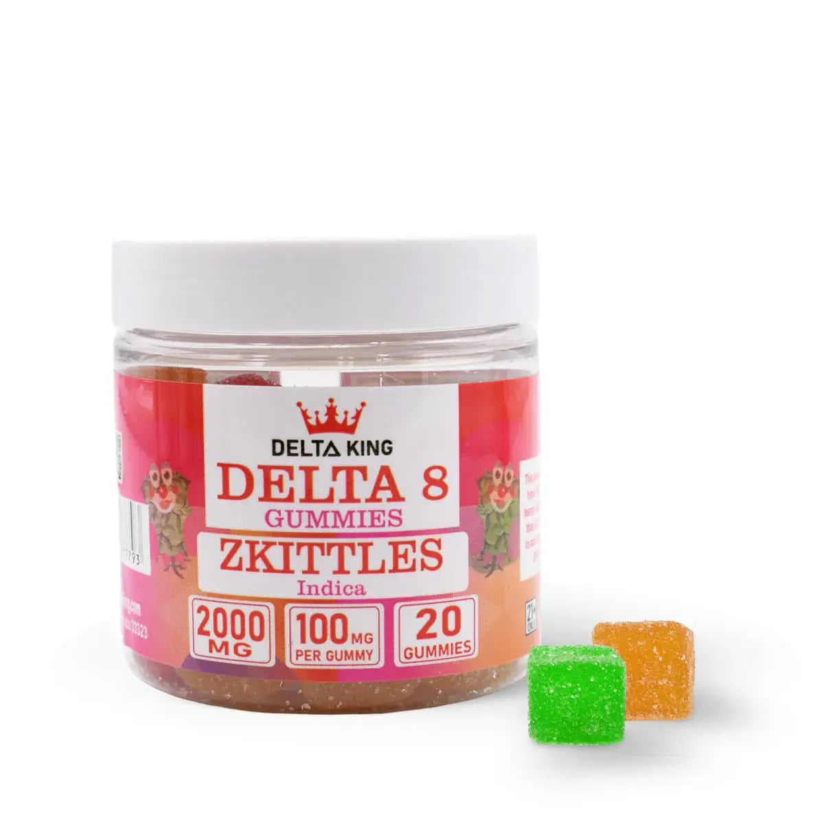 ZKittles Delta 8 Gummies 20ct Indica Strains By Delta King